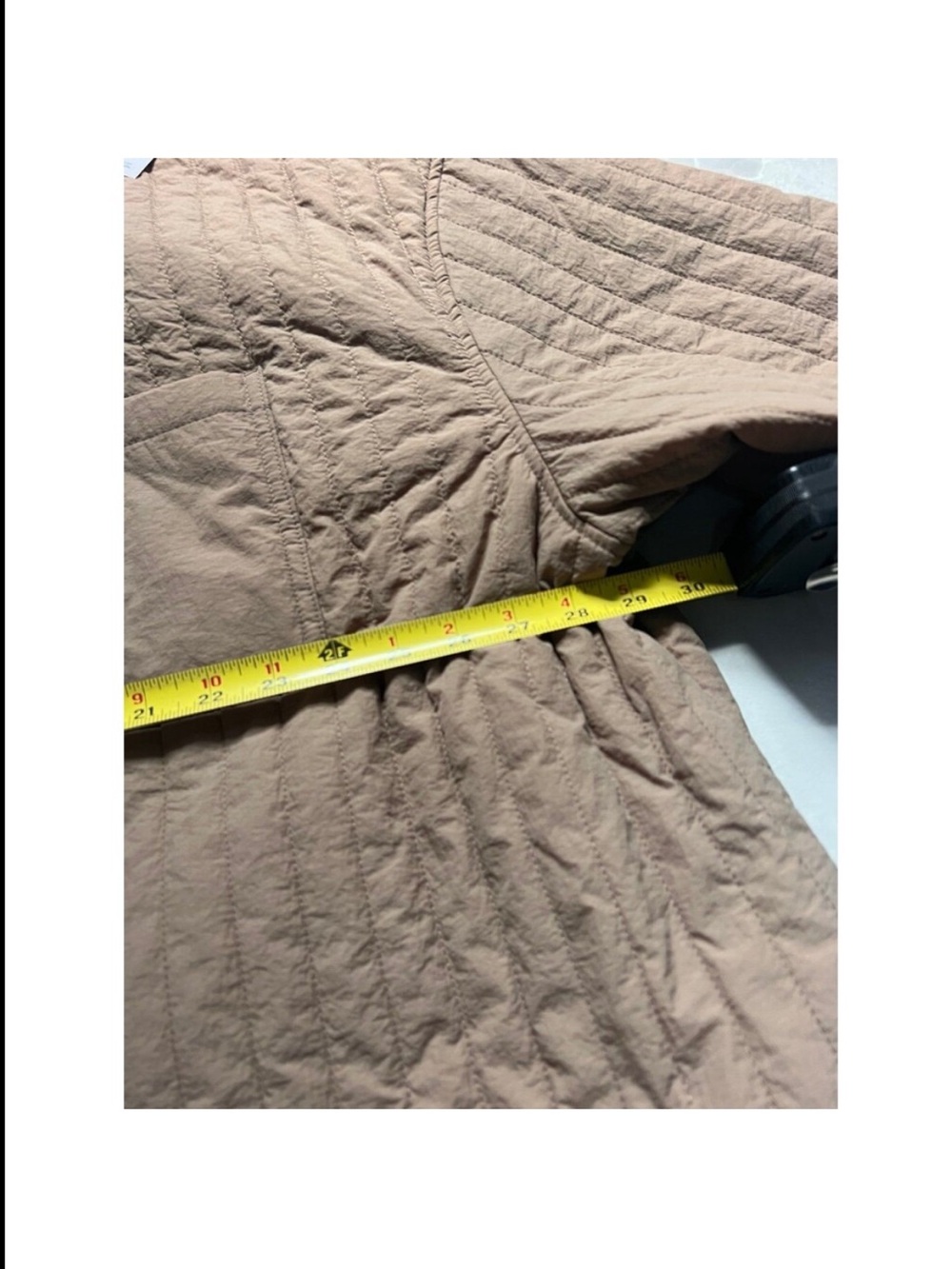 Old Navy Quilted Brown Button-Front Puffer Jacket - Picture 3 of 6